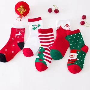 Gift Cotton Children’s Baby Socks Cartoon Warm Winter Knitted Toddler Kids Christmas Socks
