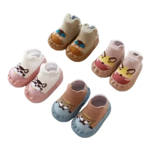 Girl Boy Children Non Slip Eco friendly Skin friendly Comfortable Black Medias Cartoon Baby Designer Sock Shoes