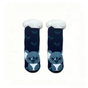Girls Crew Cute Cartoon Animal Polar Bear Cabin Winter Socks Knitted Disposable Anti slip Reindeer Acrylic