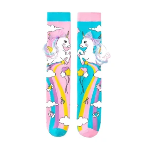 Girls Knee High Socks 3D Flower Ears Cute Cartoon Unicorn Mermaid Floral Overknee Stockings Soft Cotton Kids Gift