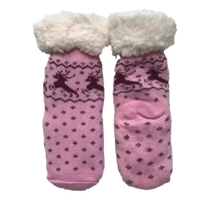 Girls’ Sherpa Slipper Socks Thermal Anti-Slip Winter Socks with Thick Fleece Lining OEM ODM Super Soft Fuzzy Socks