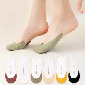 Good Quality Women High heeled Shoes Invisible Socks Fashion Style Breathable Cotton No Show Sole Socks with TPU Strap