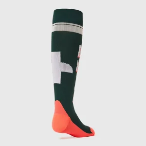 Green Comfort Nylon Jacquard Running 20 30mmHg Compression Knee High Knitted Socks