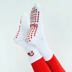Grip Yoga Pilates Socks for Girl With Fluffy High Quality Custom Embroidered Pilates Socks Customised Ruffle Grip Socks