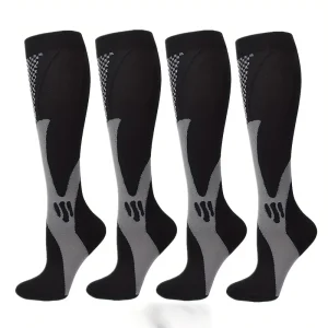 Gym Fitness Marathon Running Football Sports Knee High Compression Socks Stockings