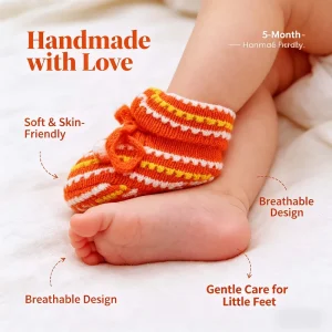 Hand Knitted Baby Booties Soft Skin Friendly Breathable Infant Shoes Factory Decor Baby First Walker Shoes