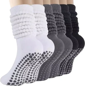 Heart Grips Slouchy Custom Pilates Socks Thick Slouch Socks Bulk High Quality Slouchy Socks Pilates Yoga Grips