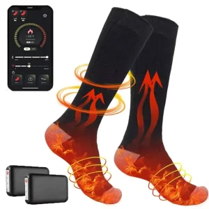 Heated Socks APP Control Winters Ski Breathable USB Rechargeable Battery Electric Thermal Heated Socks Long Sock