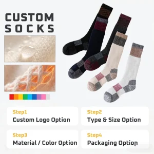 Heavy Duty Customized Knitted Wool Ski Socks with Reinforced Shin Guard Knee High for Youth Adult Aggressive Alpine Ski Racing
