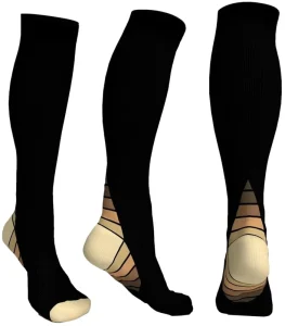 High 20-30 MmHg Compression Socks for Men Women Diabetic Breathable Sporty for Running Shin Splints Flight Travel