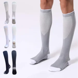 High Compression Elastic Crew Socks for Sport Running Yoga Cross-Border Compression Sock with Customizable Logo on Cuff