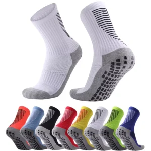 High Crew Anti Slip Soccer Socks for Men