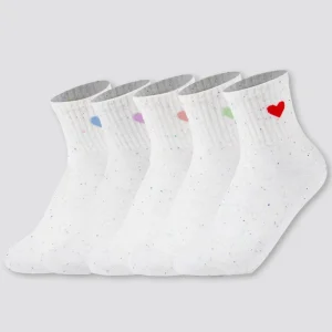High End Breathable and Very Comfortable Women’s Socks with Beautiful Heart Pattern for Luxury Style and Bulk Orders