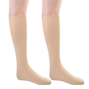 High Knee Graduated Compression Socks Anti Fatigue Stocking for Woman Leg Swelling Pain Relief Elastic Wide Cuff Relaxing Socks