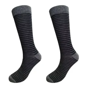 High Performance Crew Socks 15 20mmhg Bamboo Silver Digital Printing Stripes Autumn New Dress Socks OEM Unisex