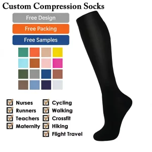 High Performance Knee High Compression Socks 20-30mmHg Graduated for Athletic Training
