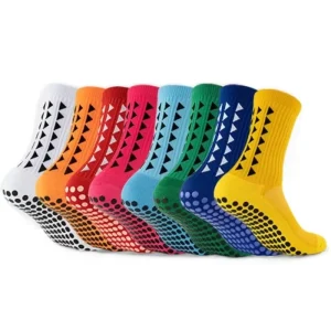 High Quality Adult Crew Football Cycling Running Custom Grip Socks Soccer Cushioned Anti slip Sports Terry Sweat Absorbent Socks