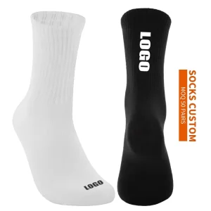 High Quality Anti Bacterial Anti Slip Autumn Leisure Flat Sports Socks Custom Embroidered Jacquard Letter Logo