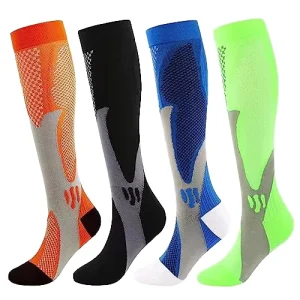 High Quality Anti Fatigue Crew Winter Knitted Custom Logo Body Sports Compression Elastic Socks