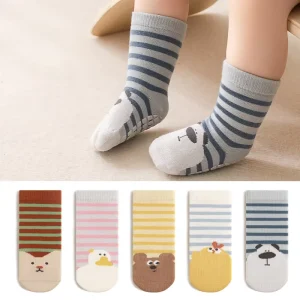 High Quality Baby Gripper Socks Meias Bebe Cute Cartoon Cotton Breathable Large Area Anti Slip Indoor Silicon Socks