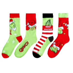 High Quality Breathable Cartoon Pattern Grinch Socks Cotton Crew Socks