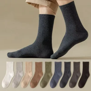 High Quality Casual Plain Basic Socks 100% Organic Cotton Anti bacterial Crew Socks for Men