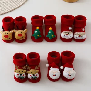 High Quality Christmas Baby Socks Winter Toddler Socks 3d Cartoon Children’s Socks