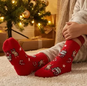 High Quality Christmas Crew Socks Full Terry Cushion Kids Socks Santa Claus Snowman Xmas tree Gift Design