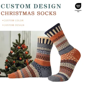 High Quality Christmas Socks Bulk Winter Thermal Socks for Men and Women Custom