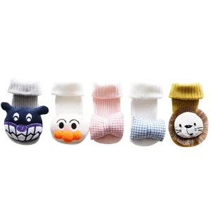 High Quality Combed Cotton 3D Animal Cozy Thick Winter Warm Knee High Grip Baby Socks
