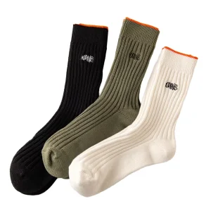 High Quality Cotton Adult Crew Embroidered Knitted Socks for Men