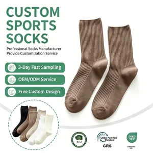 High Quality Cotton Bamboo Fiber Women’s Crew Socks Summer Football Digital Body Soft Comfortable Breathable Quick Dry Sports