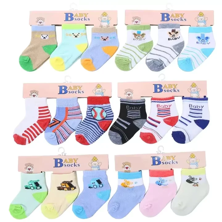 High Quality Cotton Kids Cute Cotton Socks Baby Girls Breathable Crew Casual Socks