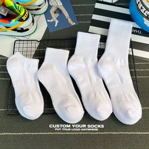 High Quality Crew Designer Cotton Ankle Women Logo Unisex Compression Sports Grip Custom Waterproof Socks Kids