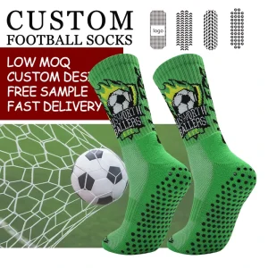 High Quality Crew Men’s Sports Football Socks Non Slip Custom Logo Adult Soccer Socks Non Slip Football Socks