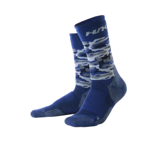High Quality Crew Terry Cushion Outdoor Camping Merino Wool Hiking Socks Thermal Warm Trekking Digital Printing