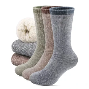 High Quality Crew Thermal Socks for Winter Men Warm Wool Nylon Anti Slip Breathable Disposable Thick Socks Made in China
