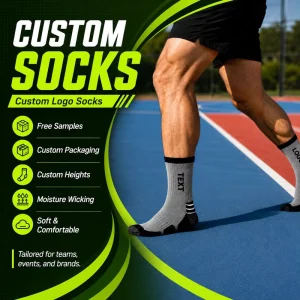 High Quality Custom Brand Mid Tube Athletic Socks Soft Comfortable Gym Workout Sports Socks Custom Sport Crew Sock