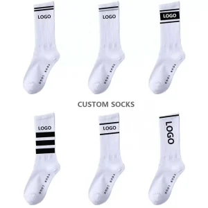 High Quality Custom Casual Sport Socks Factory Delivery Fashionable Crew Style with Bottom and Cuff Logo Positioning