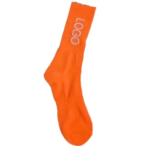 High Quality Custom Crew Socks Anti-Slip Cotton Basketball Running Sports Casual White Black Knitted Logo Body Bottom Spring Use