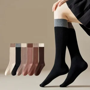 High Quality Custom Knit Socks Long Sport Knee High Thigh High Compression Socks for Women