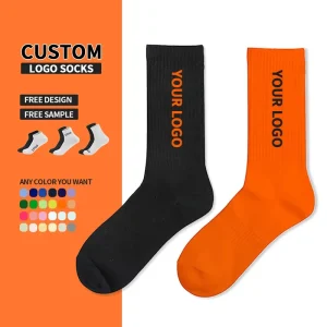 High Quality Custom Logo Crew Training Football Socks Knitted Breathable Spandex Polyester Cotton Towel Sole Spring Season