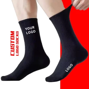 High Quality Custom Logo Men’s Crew Socks Knitted Breathable Spring Casual Socks