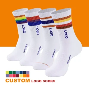 High Quality Custom Logo Men’s Sports Ankle Socks Knitted Technics for Spring Season