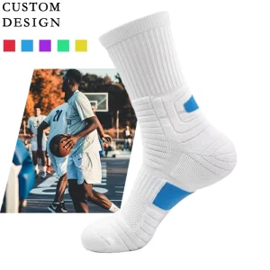 High Quality Custom Logo Outdoor Sport Men Running Basketball Socks