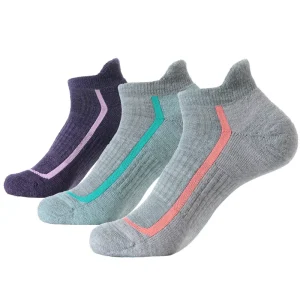 High Quality Custom Logo Warm Digital Printing Knitted Merino Wool Nylon Outdoor No Show Winter Ankle Socks for Unisex Adults