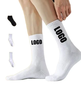 High Quality Custom Made Men’s Elite Crew Sports Bottom Dress Socks Breathable Spandex Cotton Thick for Autumn Business Daily