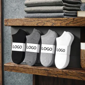 High Quality Custom Men’s Ankle Socks Standard Thickness Nylon No Show Basic Casual Style Custom Size Cuff Bottom Breathable