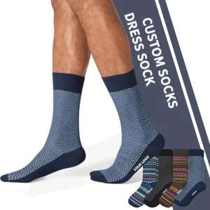 High Quality Custom Men’s Dress Socks Breathable Mid-Tube Business Socks for Four Seasons Kids’ Logo Pattern