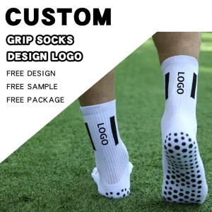 High Quality Custom Men’s Soccer Socks Free Design Logo Custom Grip Sports Socks